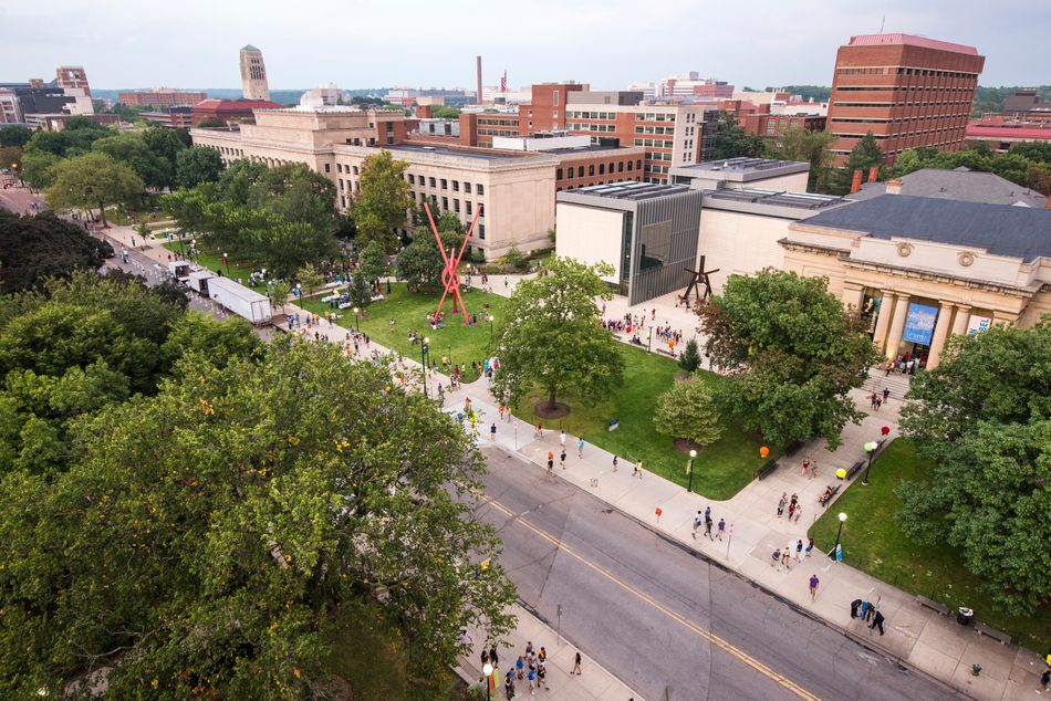 Aerial view over State Street