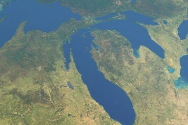 satellite view of the great lakes