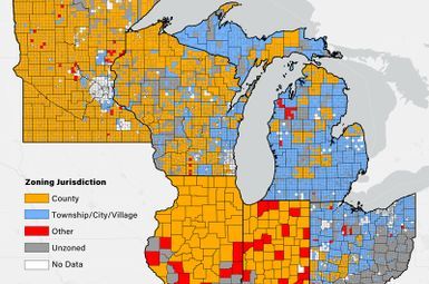 map of renewable energy zoning in the great lakes