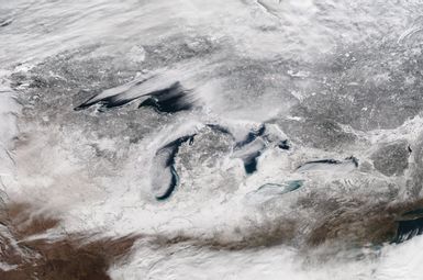 NASA satellite image of the Great Lakes