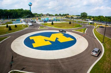 An overhead view of the Mcity testing ground