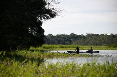 a canoe in the Pantanal