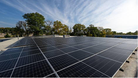 An array of solar panels