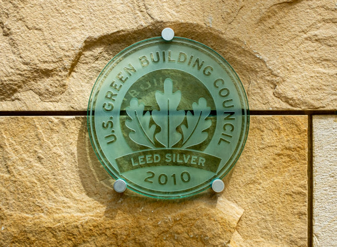 LEED plaque at the Ross School of Business